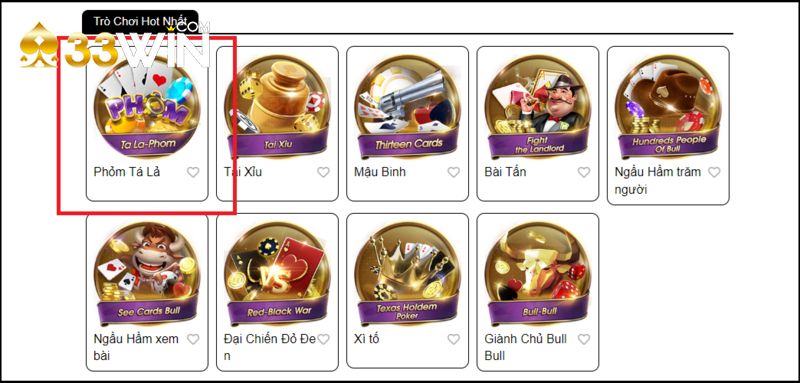 Giới thiệu về bài phỏm Tá Lả tại 33Win