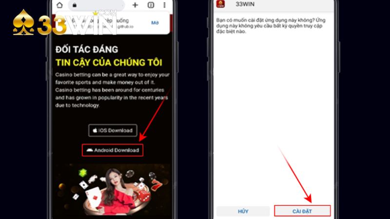 Người chơi tải app 33WIN để cá cược trên điện thoại di động